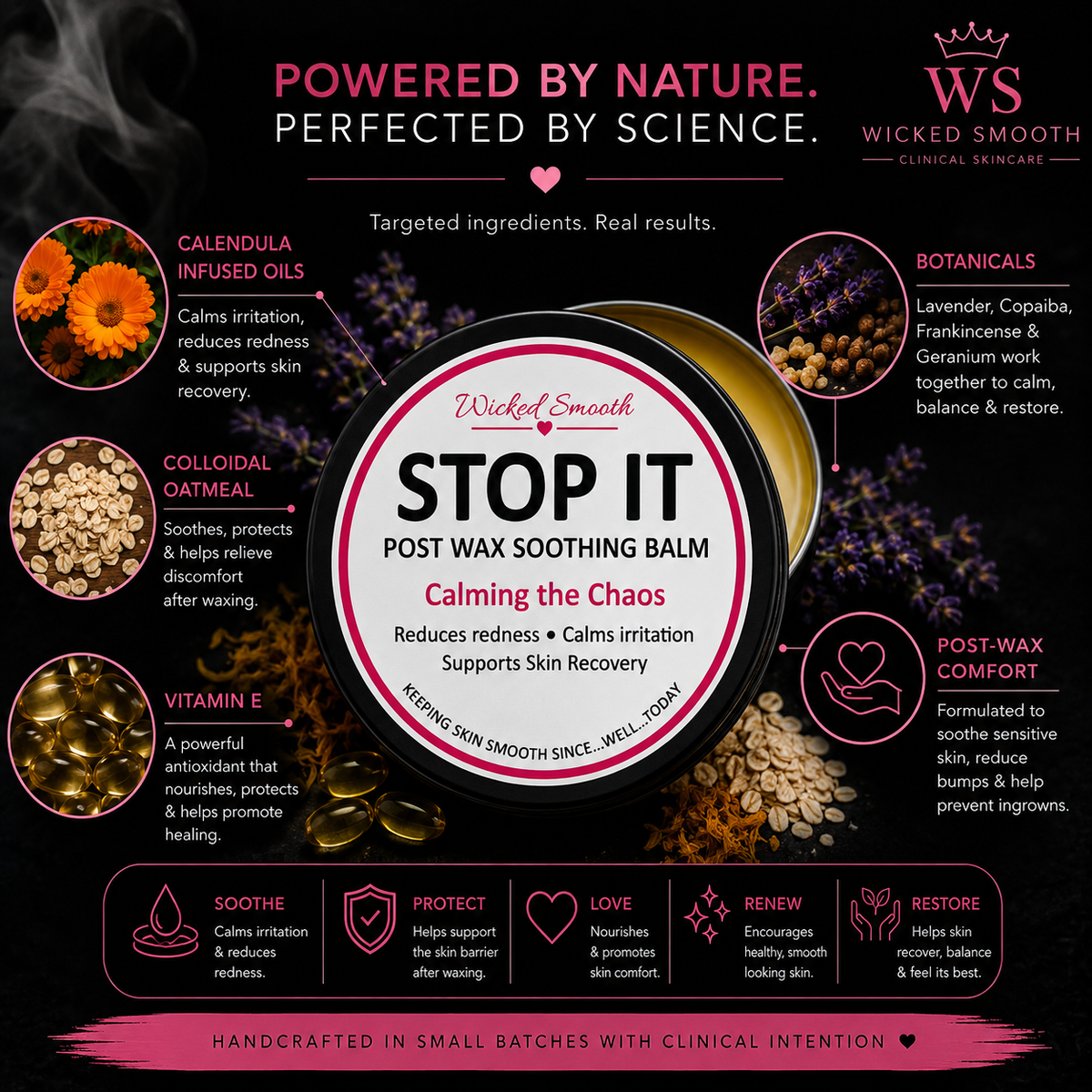 STOP IT calming balm for sensitive post-wax skin